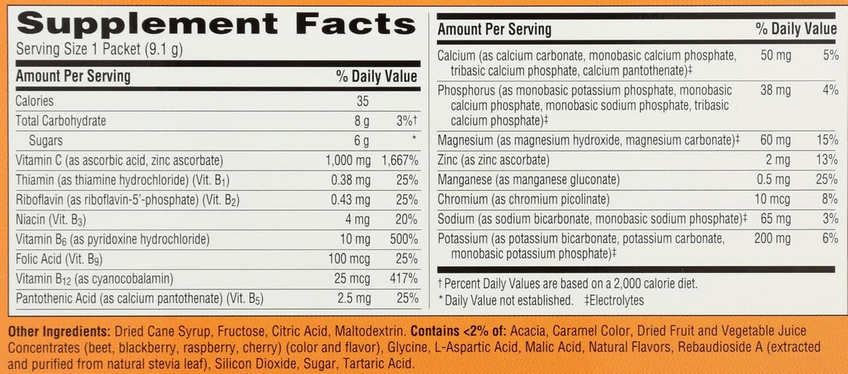 Alacer Raspberry Emergen C Box 30 Pack, 0.32 OZ - görsel 4