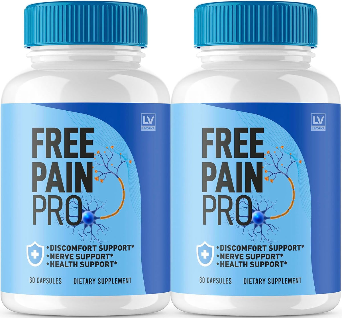 Free Pain Pro Capsules (2 Pack) - Official Advanced Formula Food Supplement, 120 Capsules - görsel 1