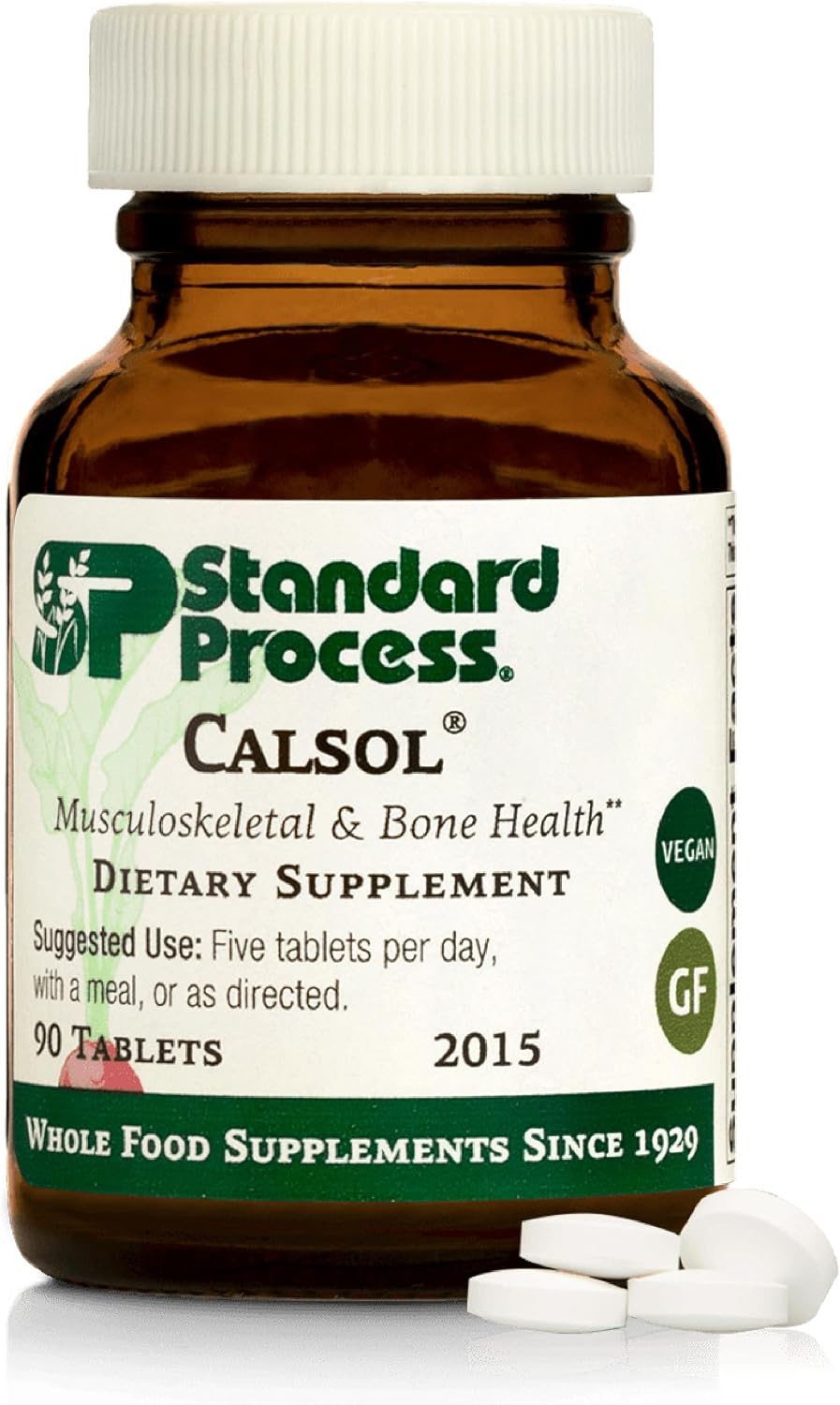 Standard Process Calsol – Calcium & Phosphorus Supplement for Bone Health, Nervous System & Soft Tissue Support – Vegan & Gluten-Free – 90 Tablets - görsel 1
