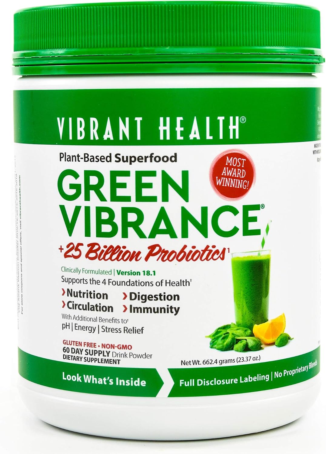 Vibrant Health Green Vibrance Powder, 660 g - görsel 1