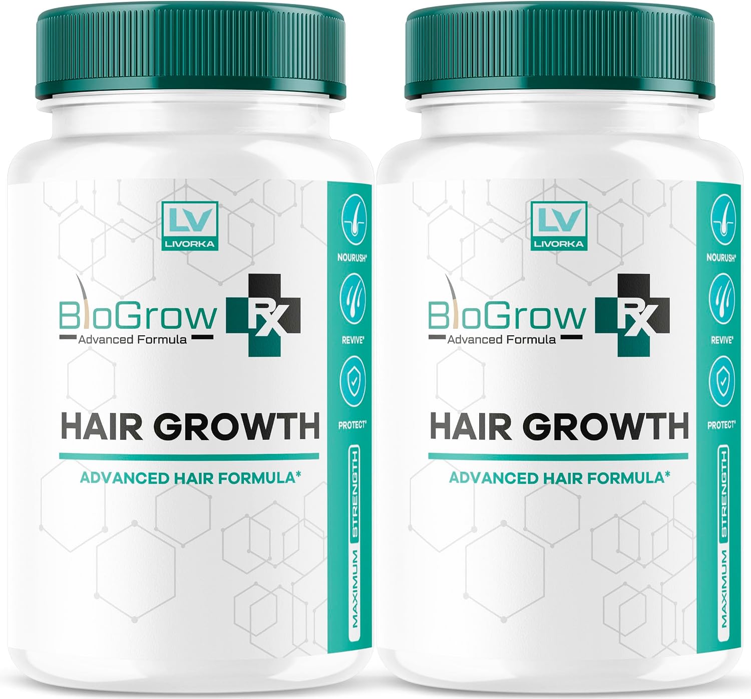(2 Pack) Bio Grow Capsules - Hair Growth Supplement, 120 Capsules for 2 Months - görsel 1