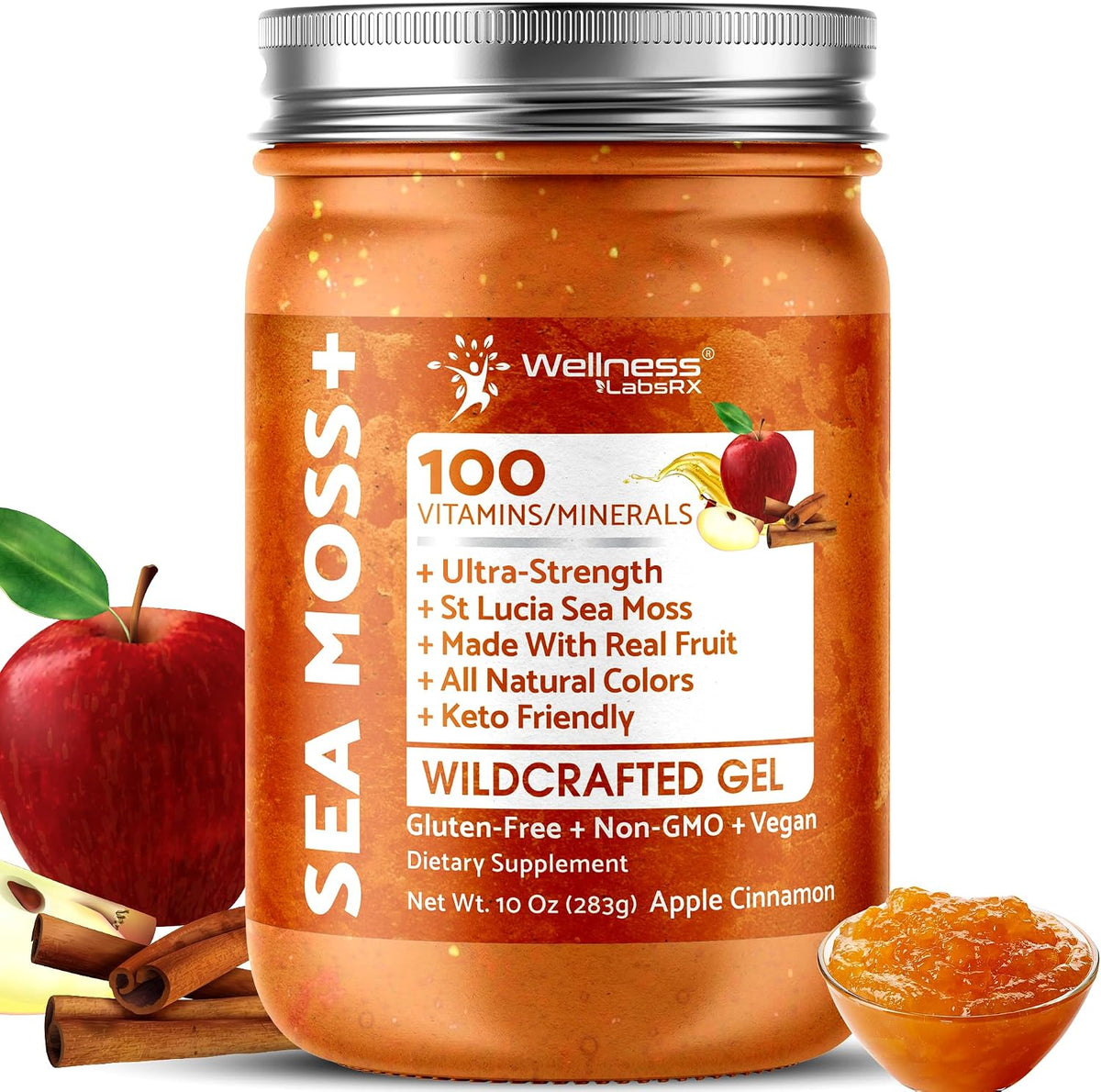 WELLNESS LABSRX Irish Sea Moss Gel - Pineapple Mango, 283 g - görsel 10