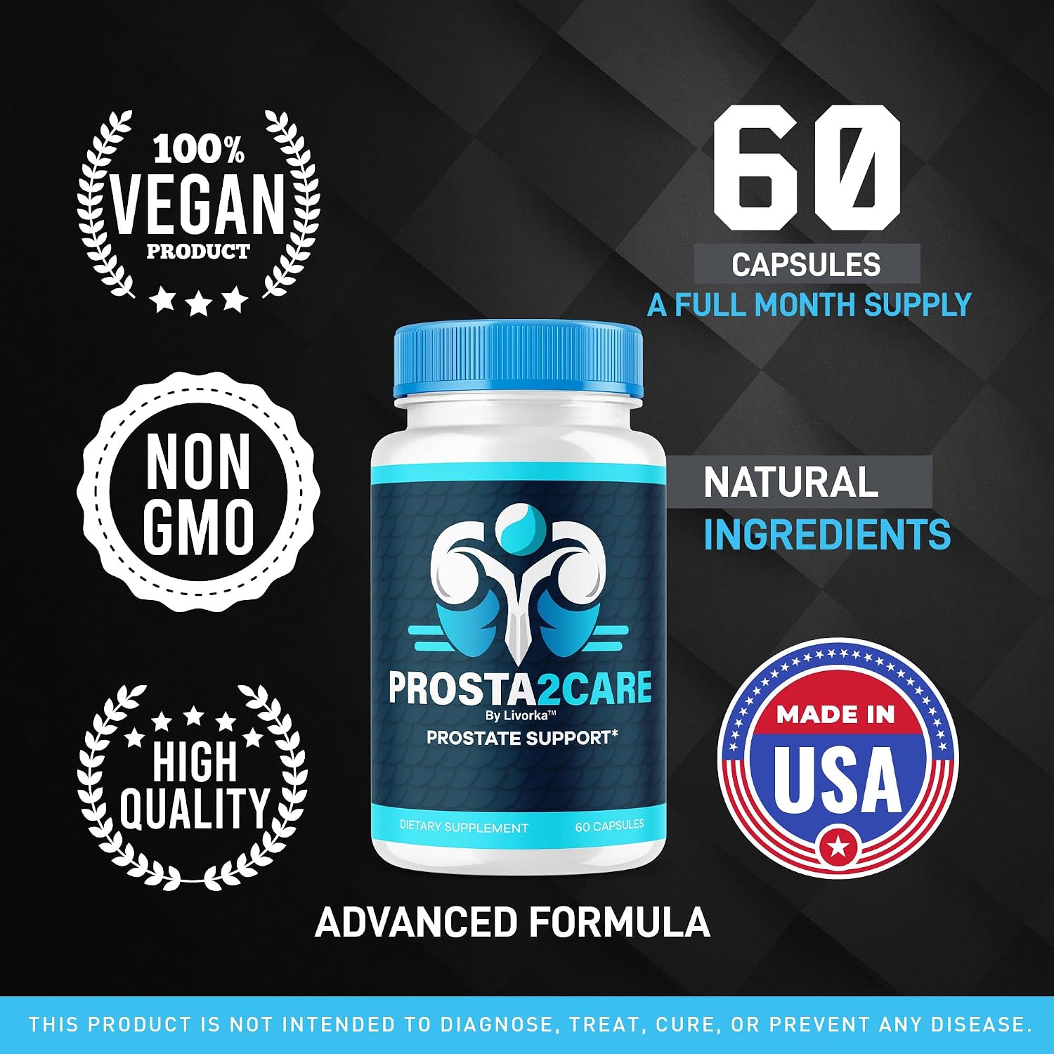 (2 Pack) Prosta2Care Capsules – Prostate Health Supplement, 120 Capsules - görsel 4