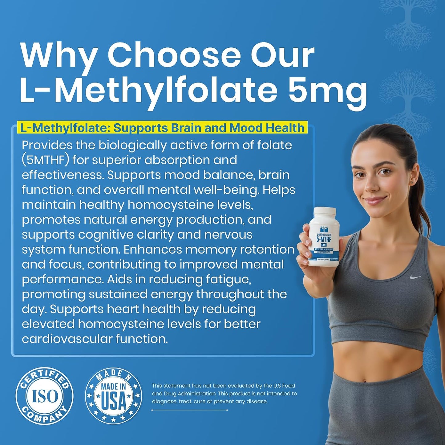 LifeStrength L-Methylfolate 5mg - 90 Capsules (3 Month Supply) - görsel 6