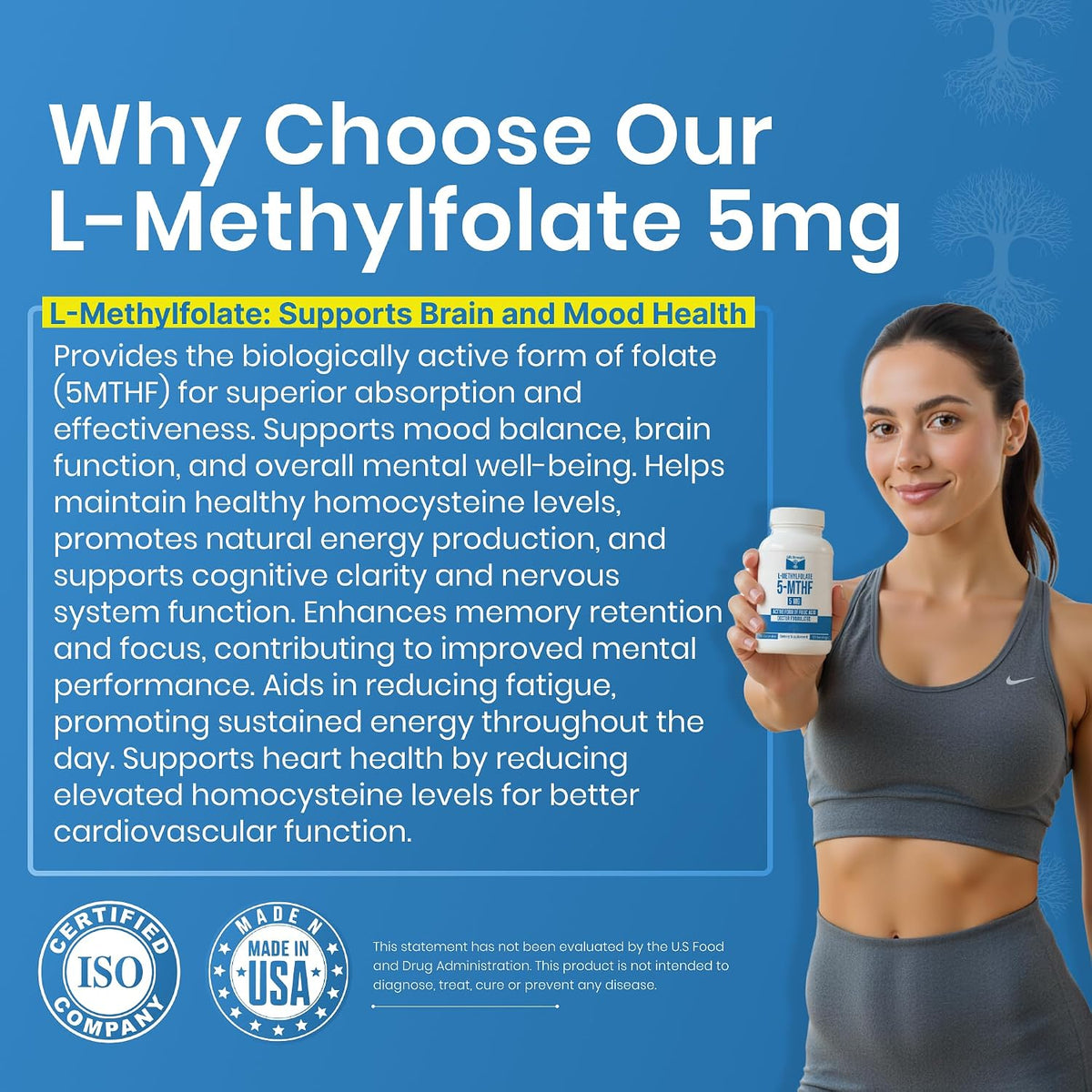 LifeStrength L-Methylfolate 5mg - 90 Capsules (3 Month Supply) - görsel 6