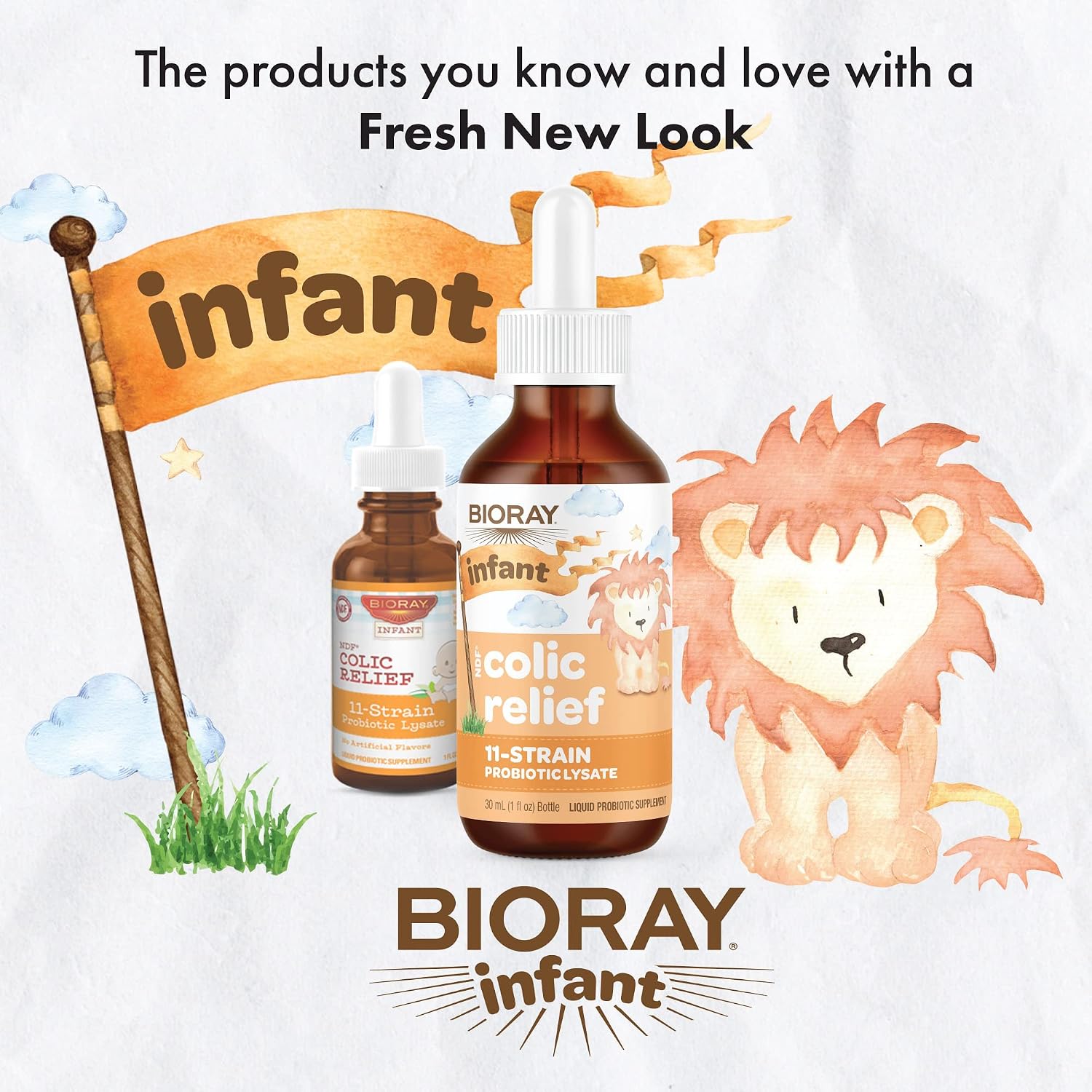BIORAY Infant NDF Colic Relief - 1 fl oz (30 ml) - 11-Strain Probiotic Lysate - Supports Digestive Comfort - Non-GMO, Vegetarian, Gluten-free - Approx. 30 Servings - görsel 3