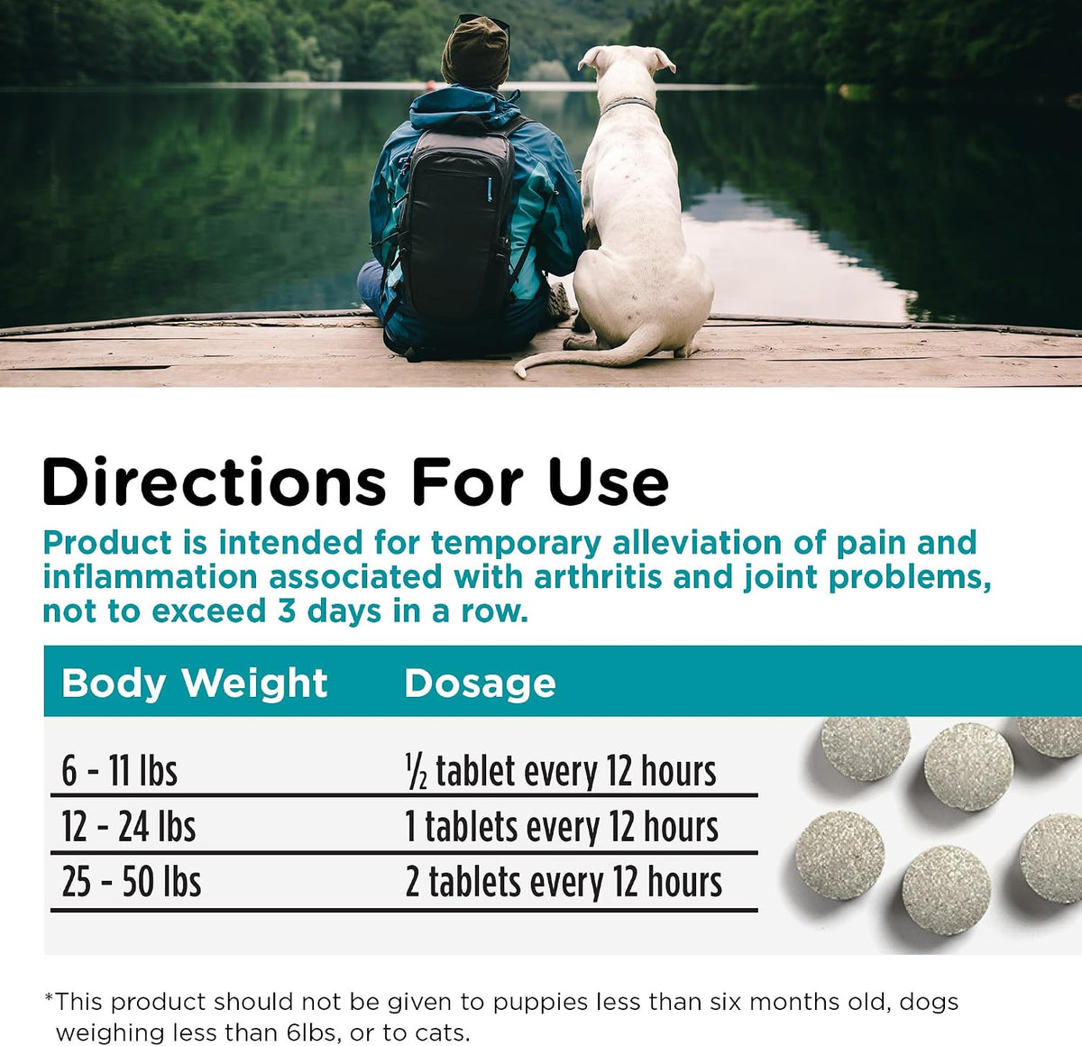 Nutri-Vet Aspirin for Dogs 120 mg - Temporary Pain Relief for Small to Medium Dogs, 100 Tablets - görsel 5