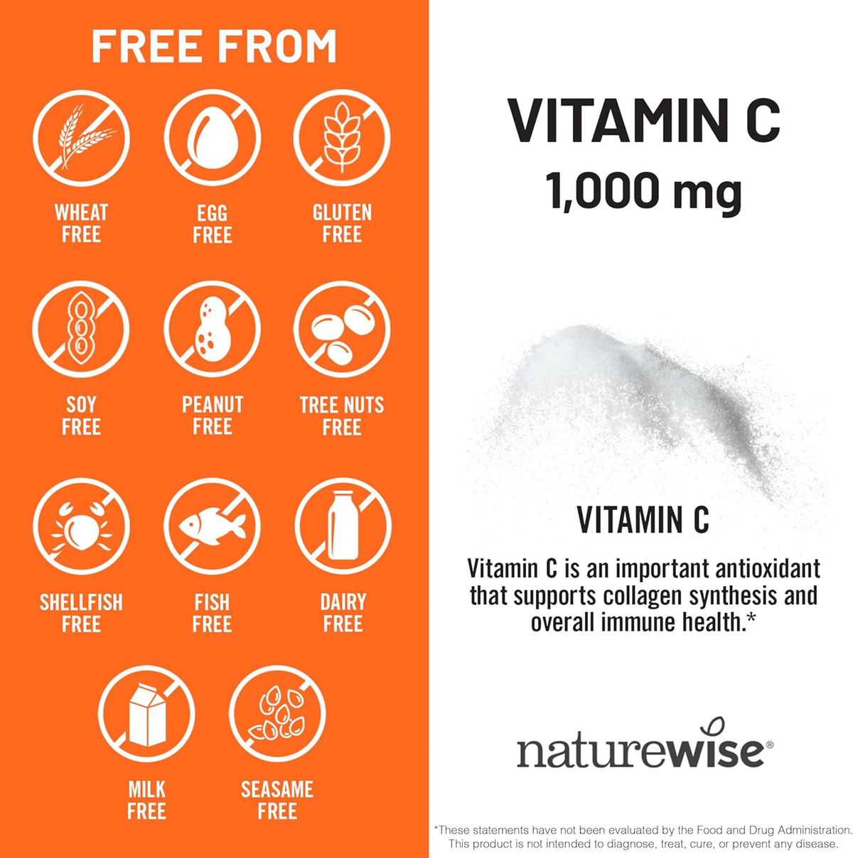 NatureWise Vitamin C 1000 mg Capsules – Extra Strength Vegan Supplement, 60 Capsules - görsel 5