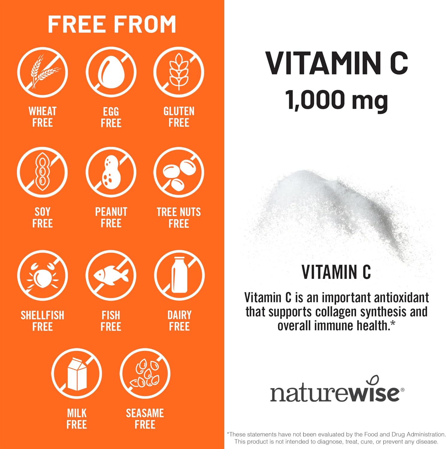 NatureWise Vitamin C 1000mg Capsules - High Potency, Vegan, Non-GMO - 120 Capsules (120-Day Supply) - görsel 5