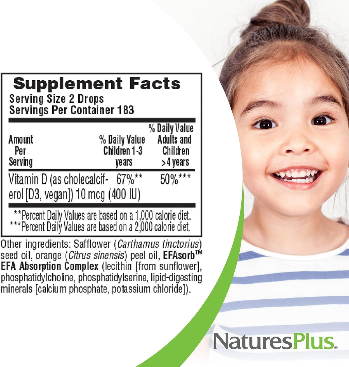 NaturesPlus Animal Parade Liquid Vitamin D3 Drops for Children – 400 IU, Orange Flavour, 10 mL – 365 Servings - görsel 5