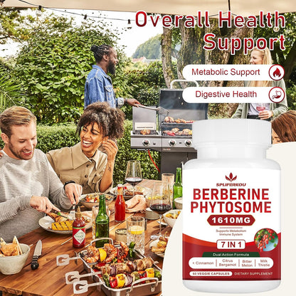 Spliferkou 7-in-1 Berberine Phytosome & Ceylon Cinnamon Complex – 60 Capsules