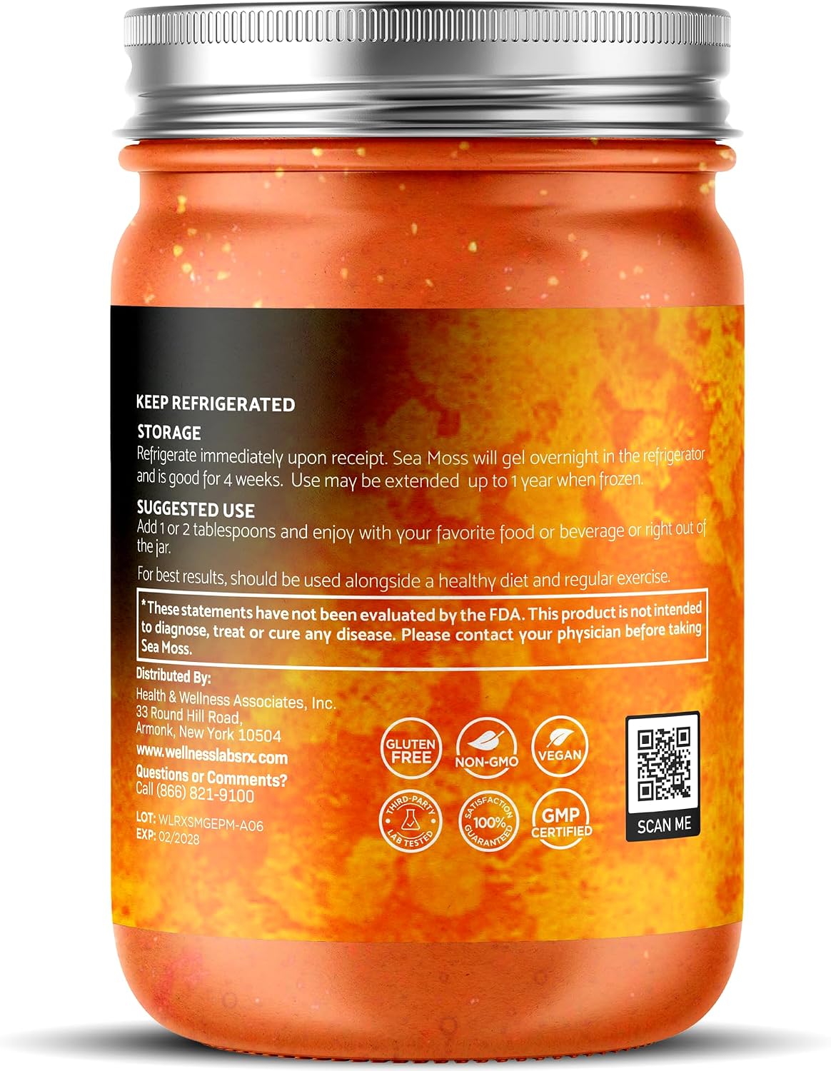 WELLNESS LABSRX Irish Sea Moss Gel - Pineapple Mango, 283 g - görsel 3