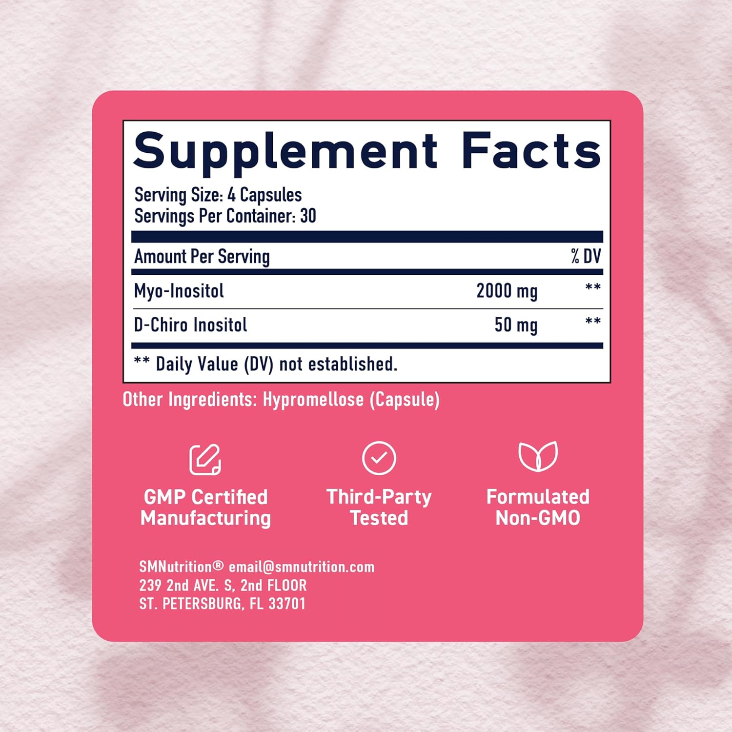 Myo-Inositol & D-Chiro Inositol 40:1 Ratio – Hormone Balance & Ovarian Support, 120 Capsules - görsel 6