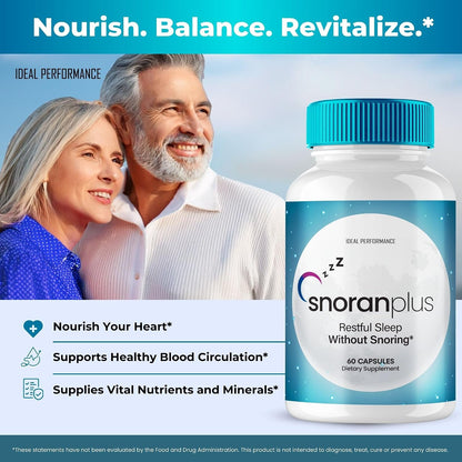 Snoran Plus Capsules – Natural Supplement for Snoring Reduction (60 Capsules)