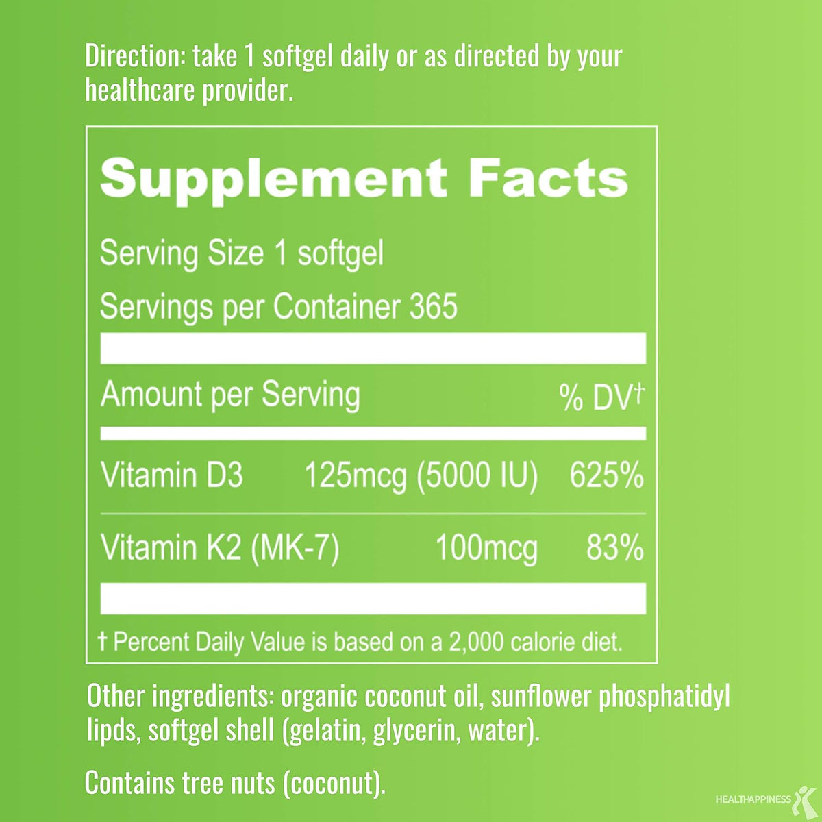 UpNourish Liposomal D3 K2 MK-7 – 365 Mini Softgels with Organic Coconut Oil - görsel 5