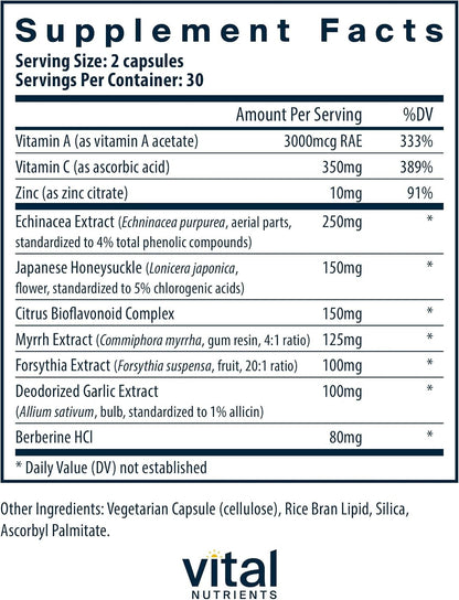 Vital Nutrients Herbal Biotic - Herbal Immune Support & Antioxidant Supplement, 60 Capsules