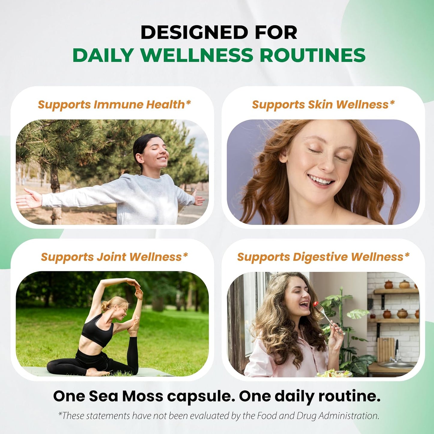 Ultra Herbs Sea Moss Capsules with Black Seed Oil, Ashwagandha, Vitamin D3 & C, 12-in-1 Immune & Overall Wellness Support, 150 Capsules - görsel 4