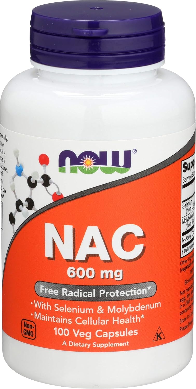 NOW Foods NAC 600mg, 100 Capsules - görsel 1