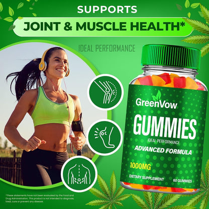 GreenVow Hemp Gummies – Official GreenVow Supplement, Maximum Strength, All Natural Support (60 Gummies)