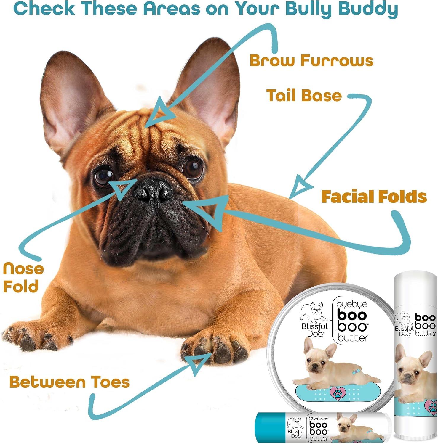 The Blissful Dog 0.5 oz Tube French Bulldog Booboo Butter - görsel 6