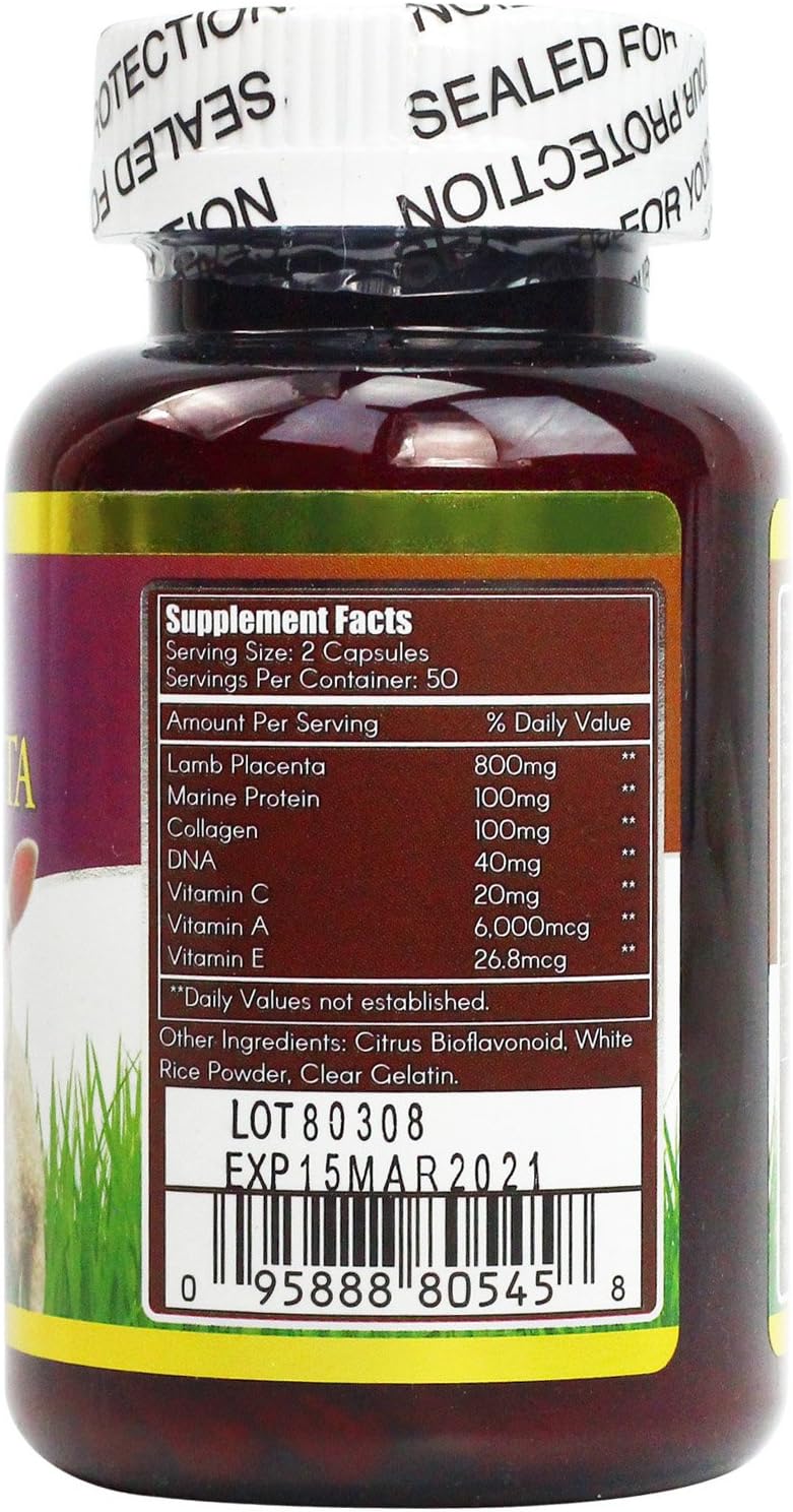 Woohoo Natural DNA Lamb Placenta 100 Capsules - görsel 2