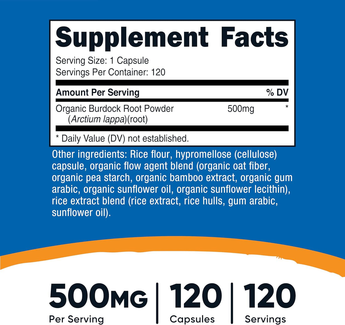 Nutricost Burdock Root 500mg, 120 Capsules - görsel 2