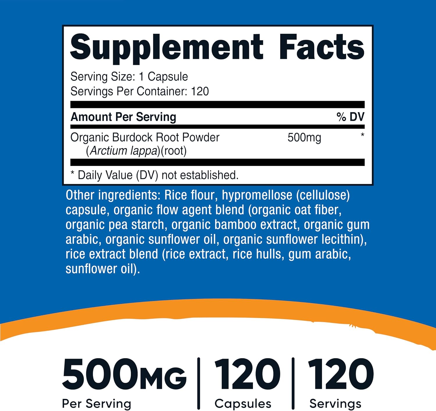 Nutricost Burdock Root 500mg, 120 Capsules - görsel 2