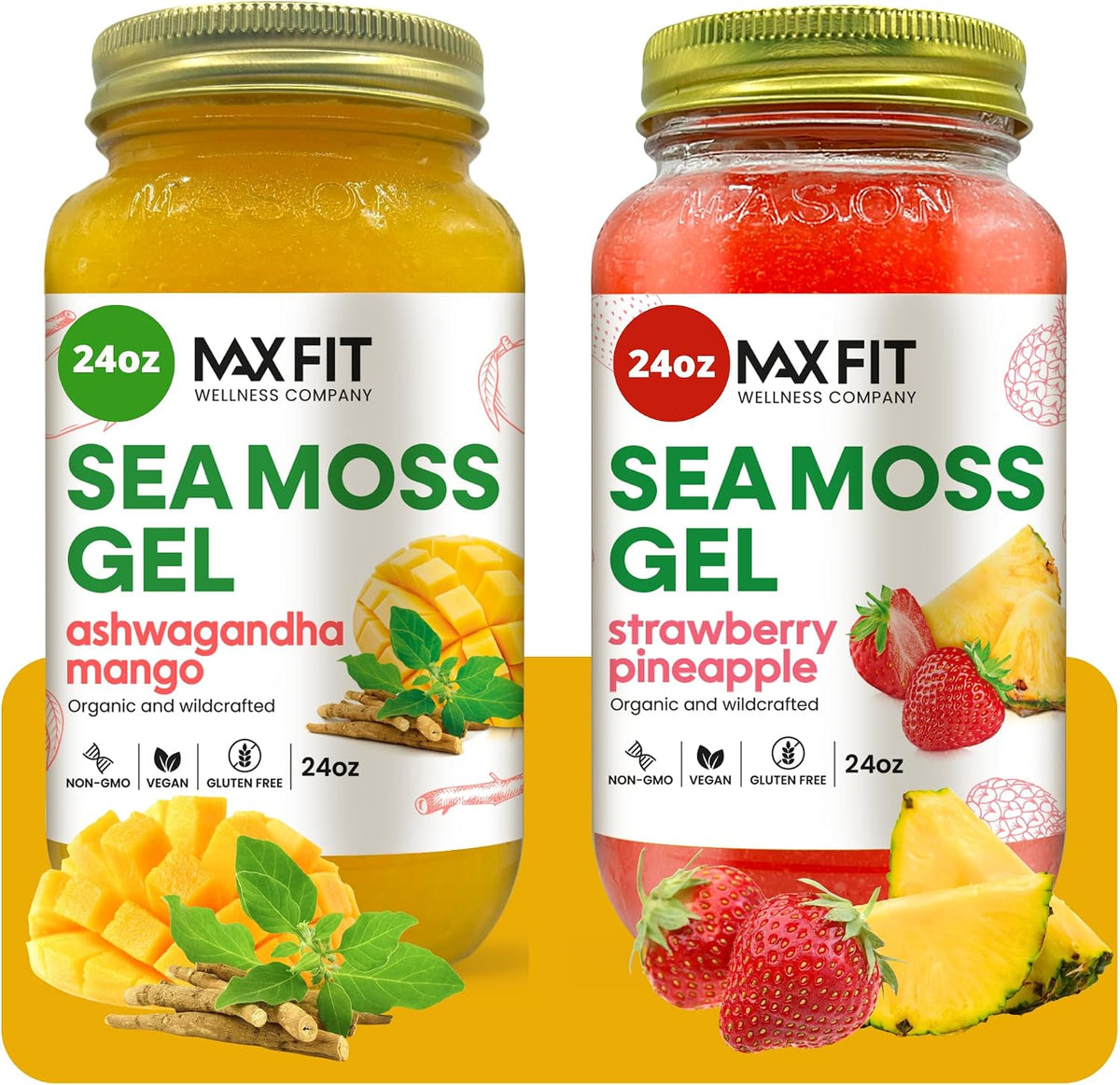 Sea Moss Gel Organic Wildcrafted Gold from Saint Lucia | 92 Vitamins and Minerals | Pure Raw+Non-GMO | Vegan Superfood - görsel 7