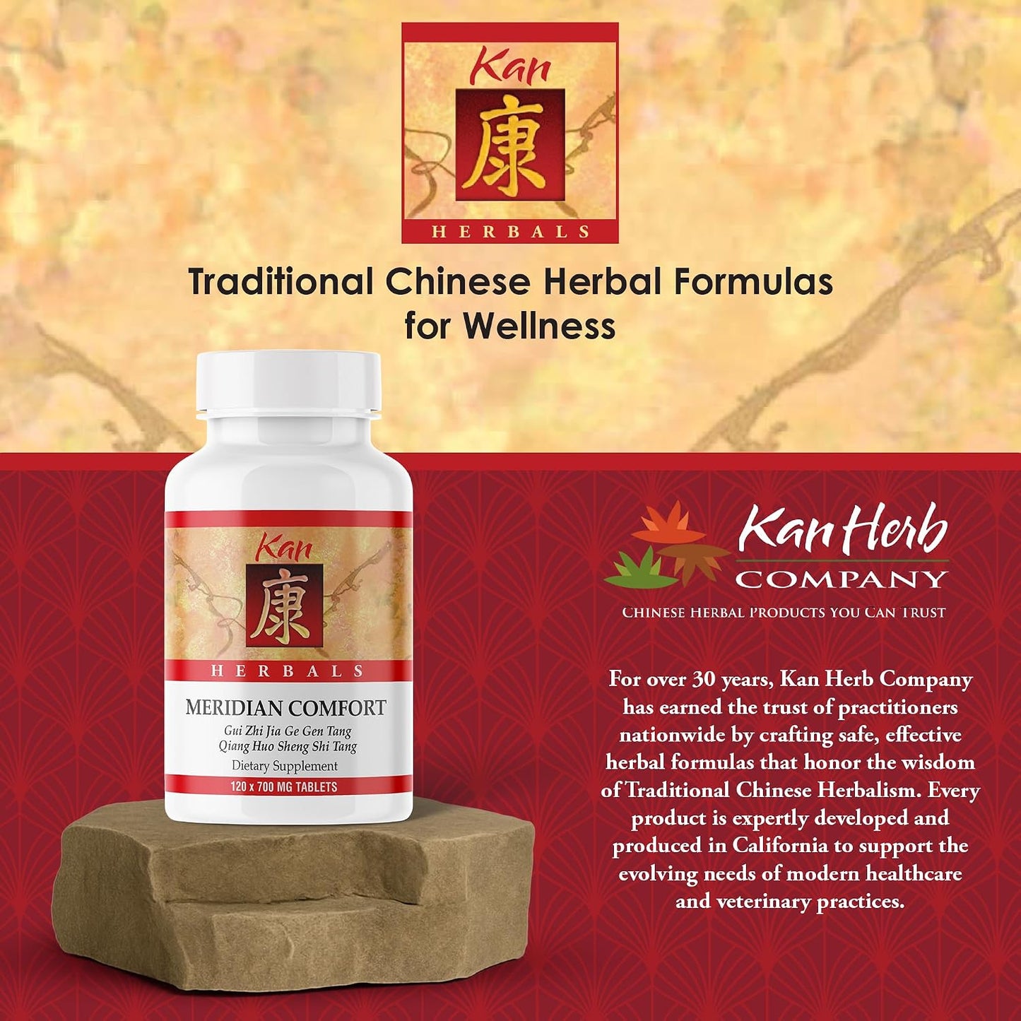 Kan Herb Company Meridian Comfort – Traditional Chinese Herbal Formula, 120 Tablets - görsel 6