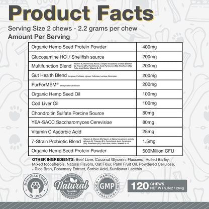 All Natural Multivitamin Soft Chews for Dogs 240 Count
