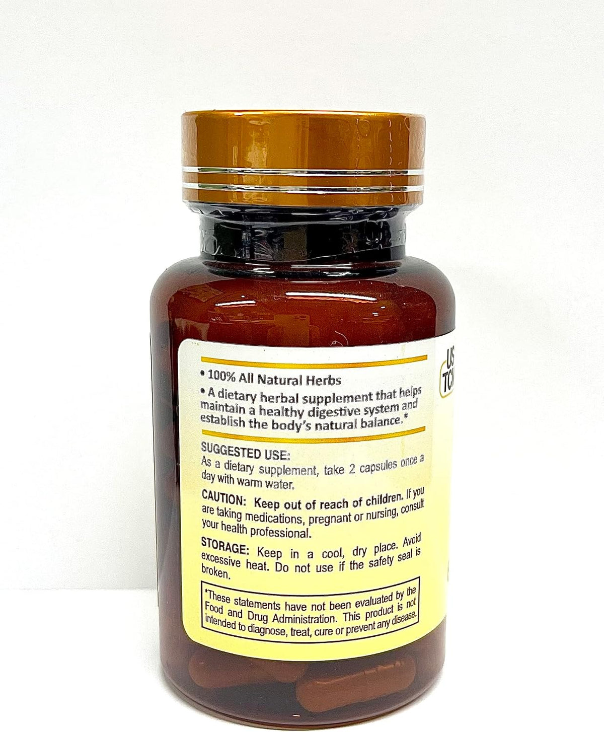 USTCM Coptis Rhubarb Capsules – 500mg, 60 Vegetable Capsules - görsel 5