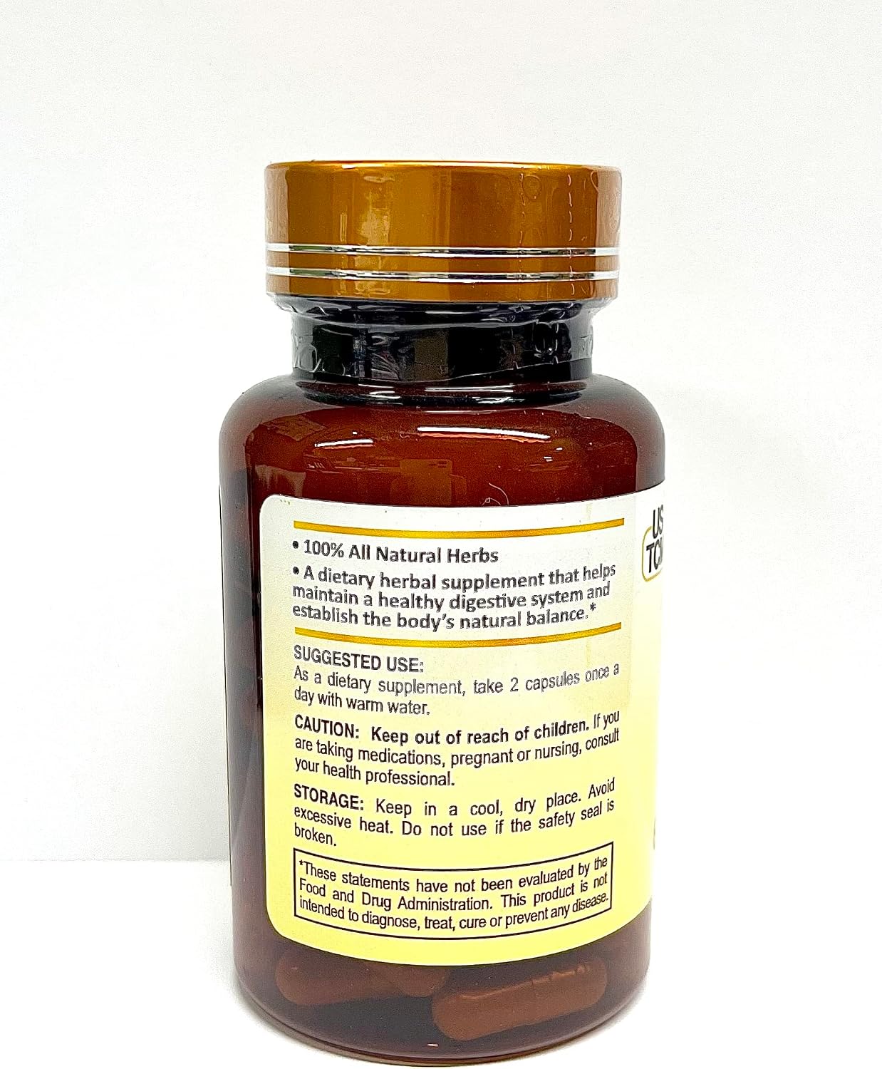 USTCM Coptis Rhubarb Capsules – 500mg, 60 Vegetable Capsules - görsel 5