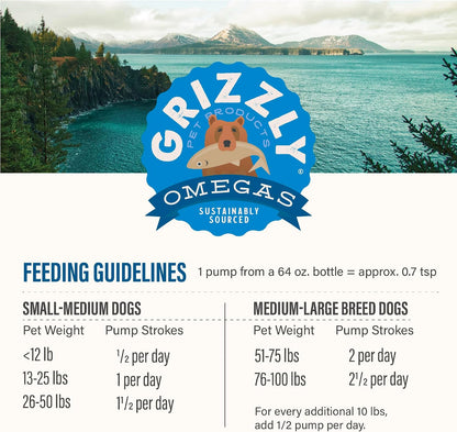 Grizzly Pollock Oil Dog Food Supplement, 1.9 L