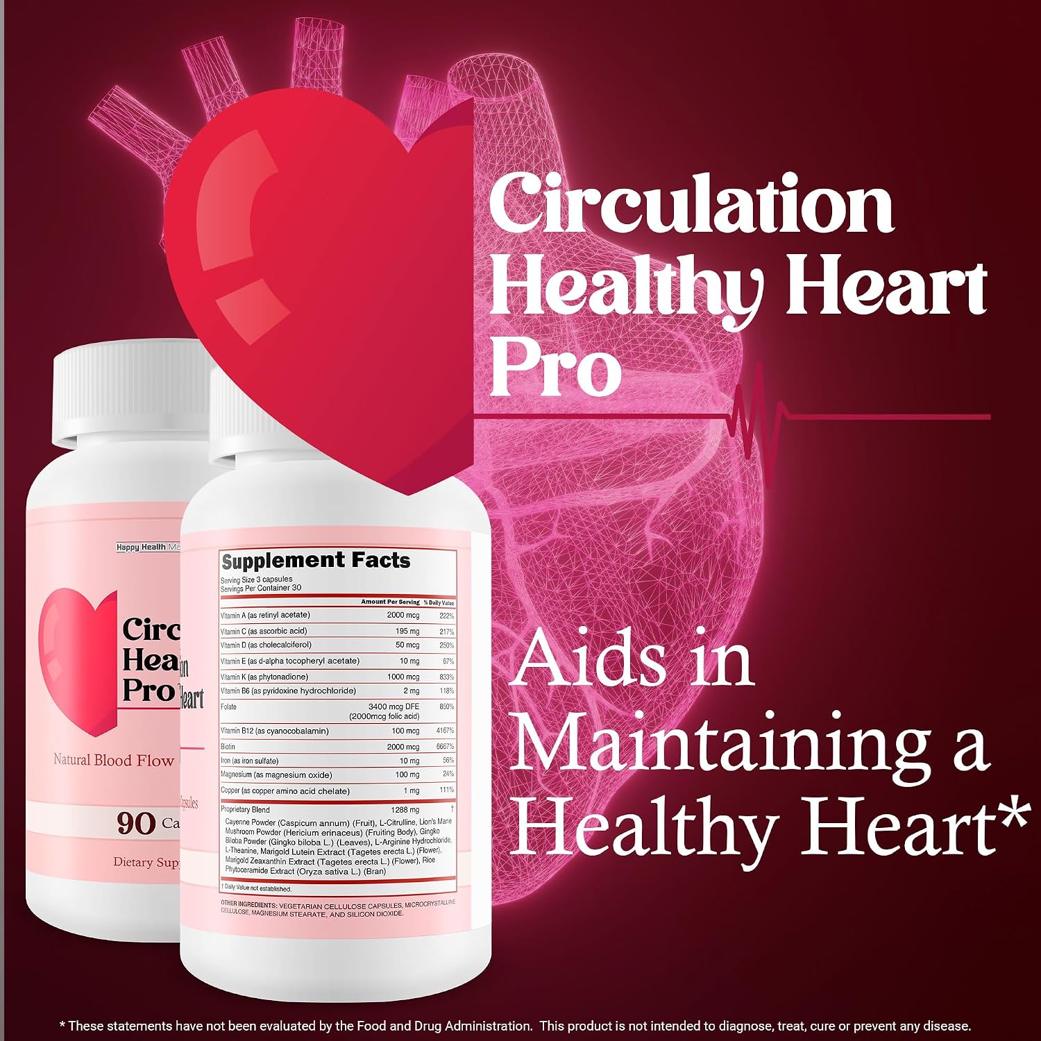 Circulation Healthy Heart Pro - Blood Flow Support Supplement - görsel 6