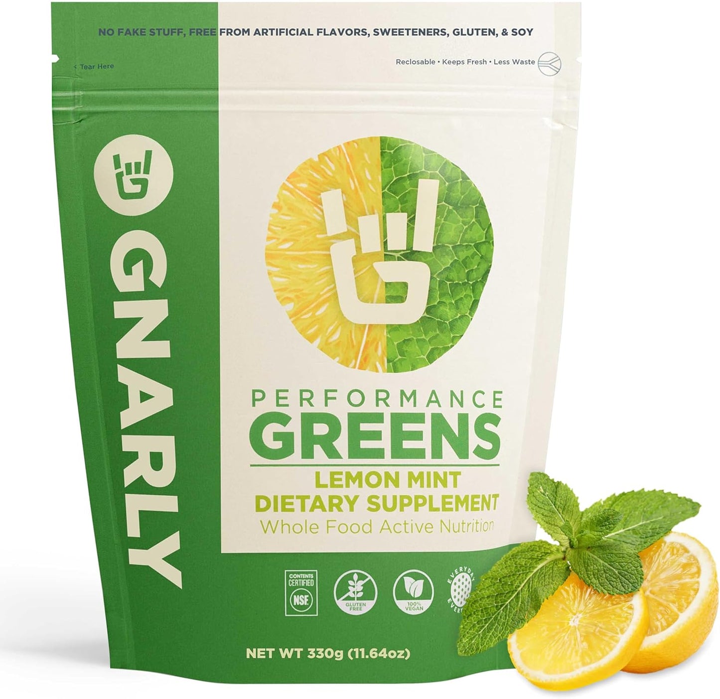 Gnarly Nutrition Performance Greens – Lemon Mint - görsel 1