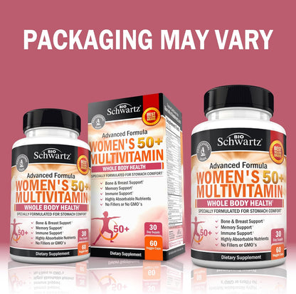BioSchwartz Daily Multivitamin for Women Over 50 – 60 Capsules