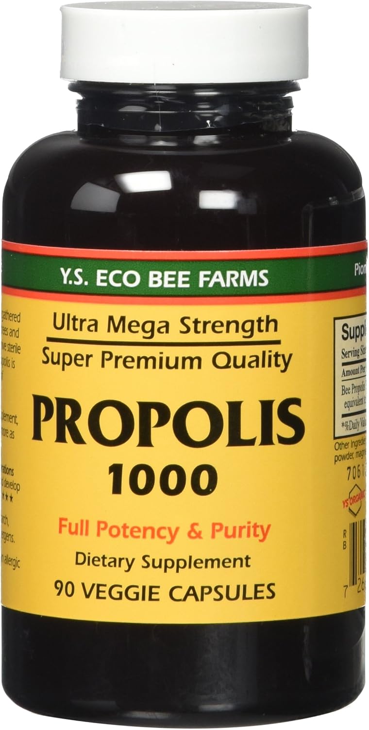 Propolis Raw Unprocessed 1000mg - Y.S. Organic Bee Farms (90 Capsules) - görsel 1