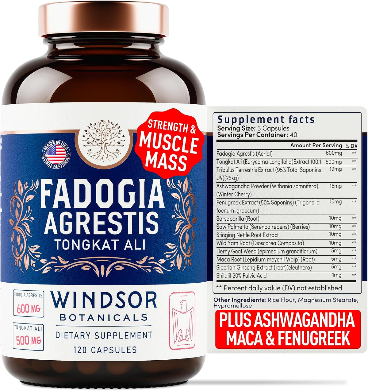 WINDSOR BOTANICALS HMB and Vitamin D3 Supplement – Muscle Growth & Recovery – 360 Capsules - görsel 8