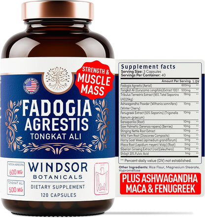 WINDSOR BOTANICALS HMB and Vitamin D3 Supplement – Muscle Growth & Recovery – 360 Capsules