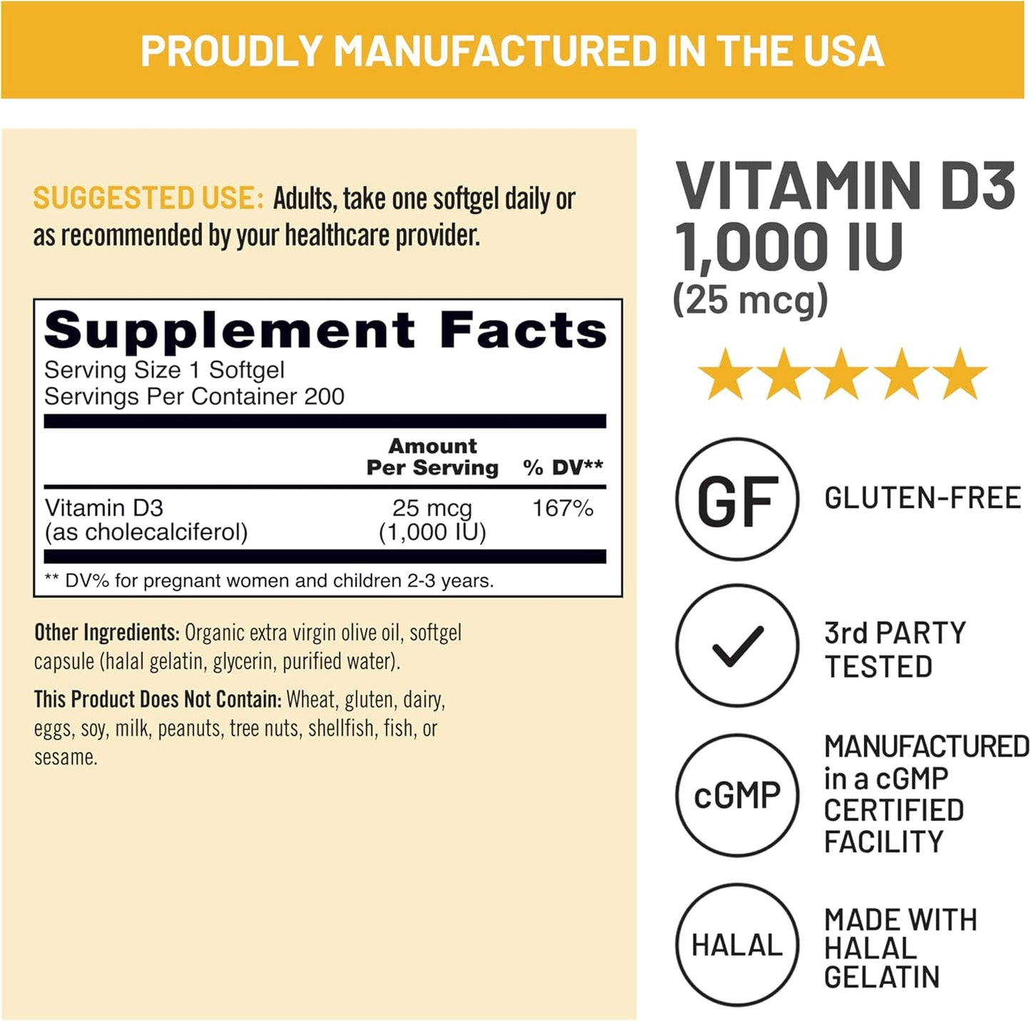 NatureWise Vitamin D3 1000 IU (25 µg) – 200 Mini Softgels for Immune, Muscle and Bone Health - görsel 7