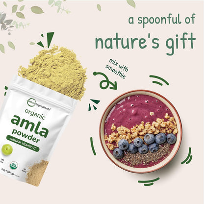 Micro Ingredients Organic Amla Powder (Amalaki) - 907g, India Origin Gooseberry Powder