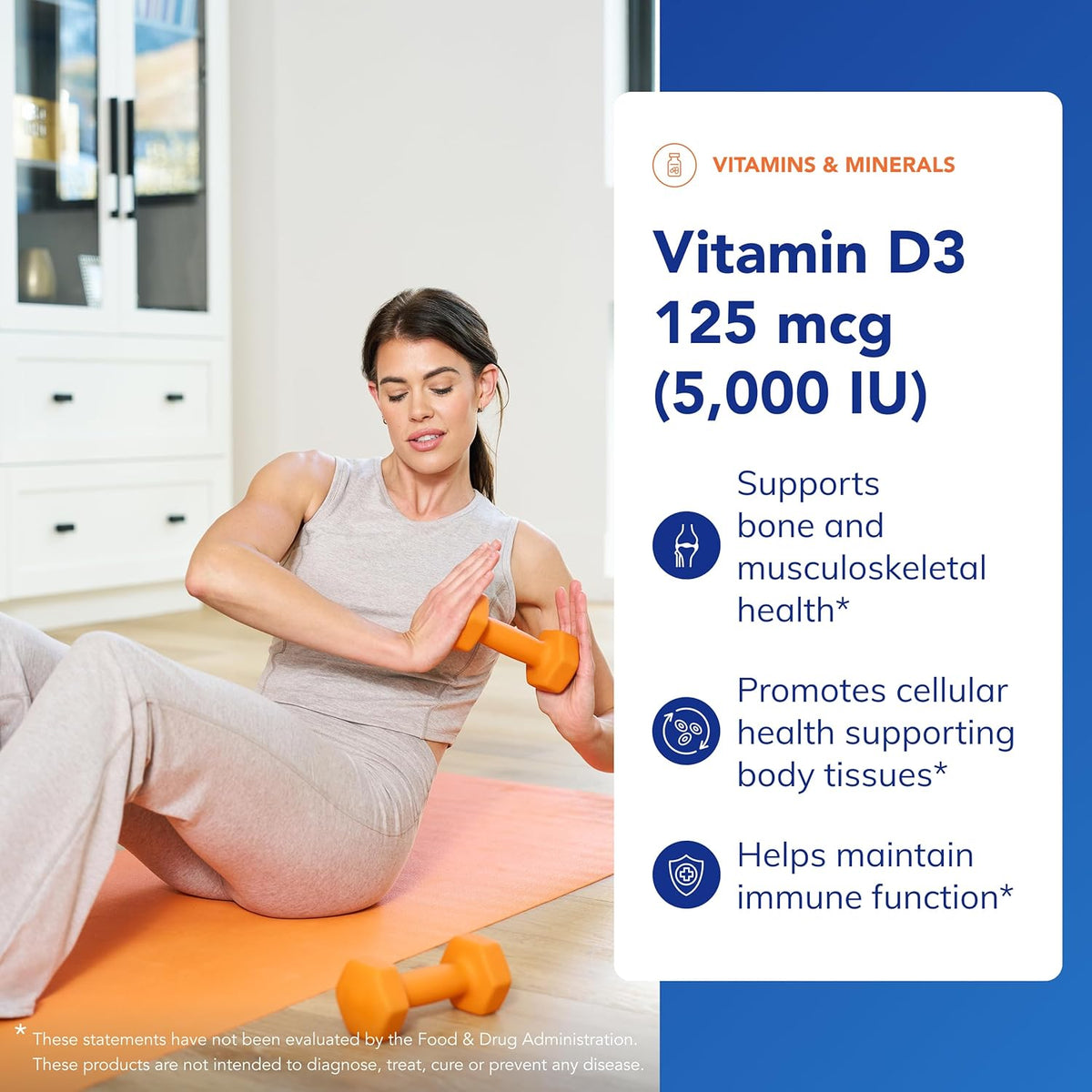 Pure Encapsulations Vitamin D3 125 mcg (5,000 IU) – 250 Capsules - görsel 3