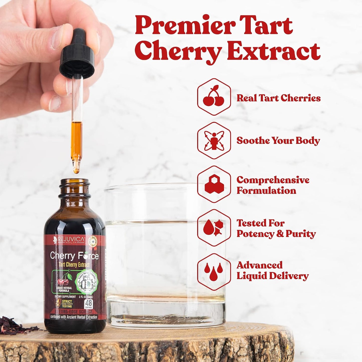 Cherry Force - Advanced Tart Cherry Extract - Liquid Supplement - görsel 1