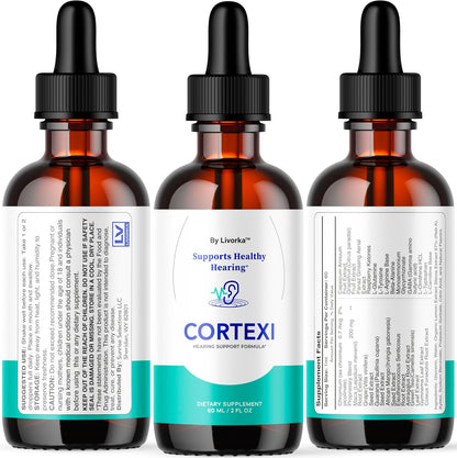 Cortexi Oral Drops – A Liquid Formula for Ear Health and Hearing Support – Pack of 2 Bottles (60-Day Supply)