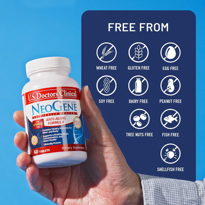 U.S. Doctors' Clinical NeoGene – Ageing Support Supplement with St. John's Wort & L-Glutathione