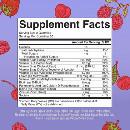 MaryRuth's Children's Multivitamin Gummies - 1 Month Supply (60 Count) - Ages 4+ - Vegan