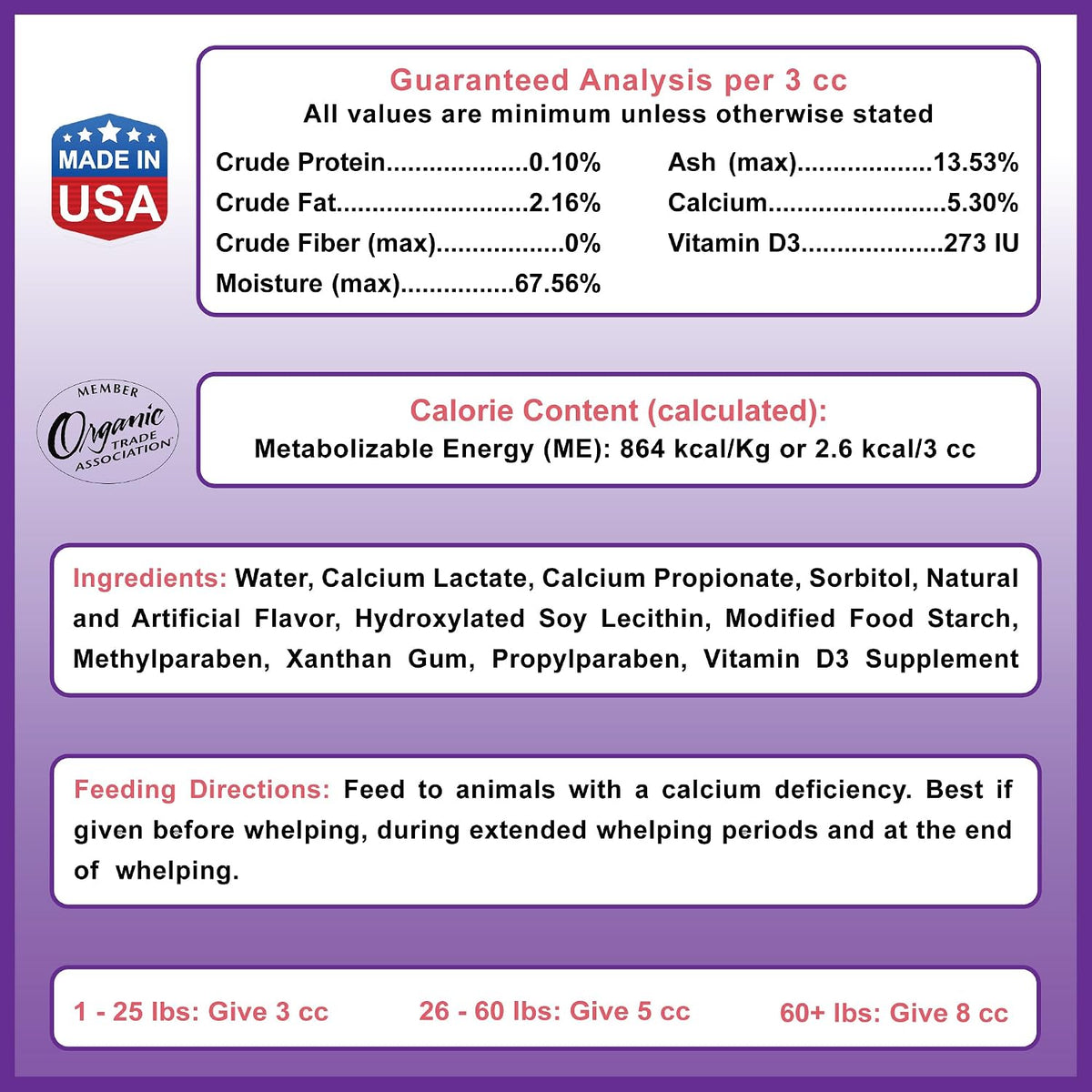 Canine Whelping Calcium Paste with Vitamin D3 - Dogzymes - görsel 3