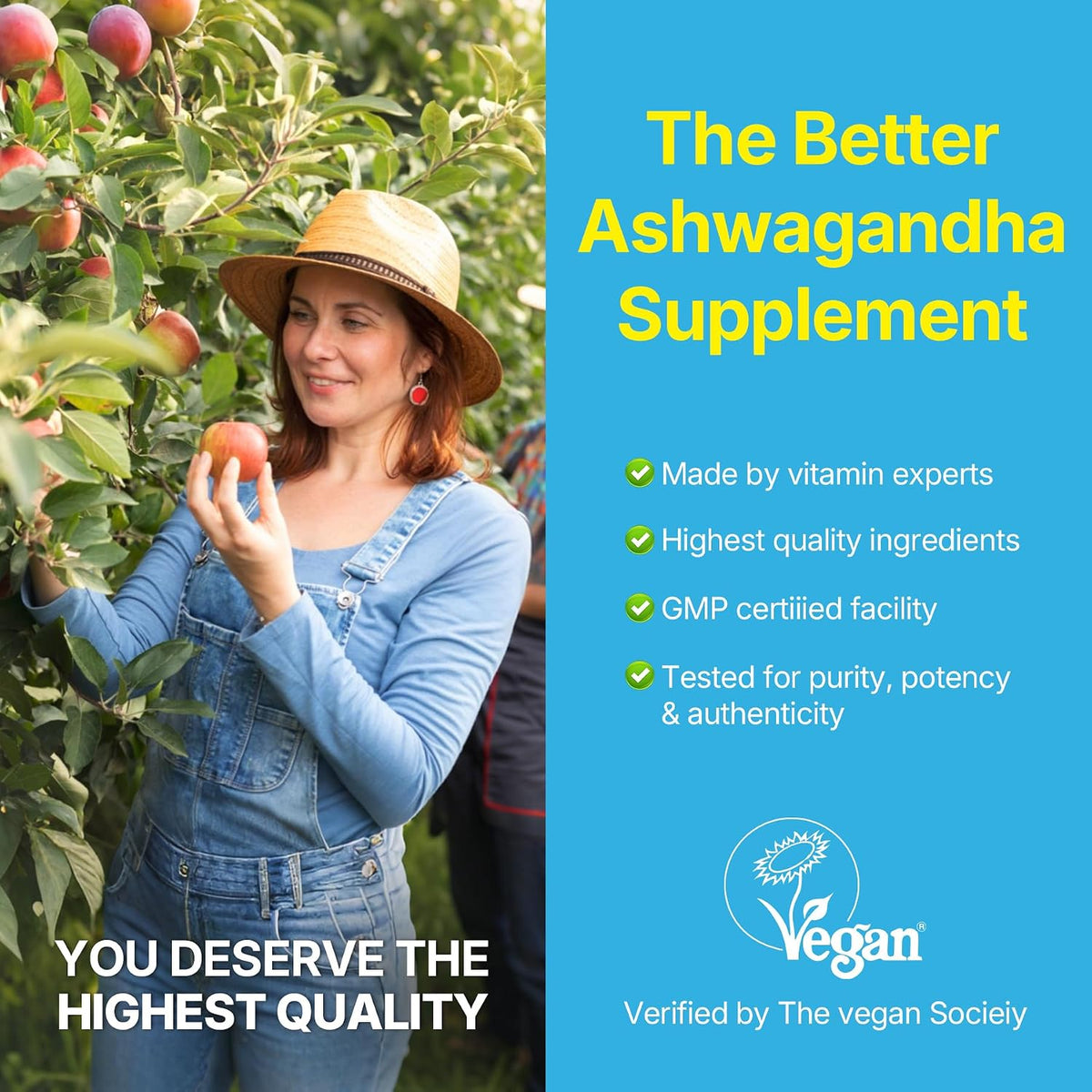 Organic Ashwagandha Gummies 2000mg - Vegan, Non-GMO, Gluten-Free - 60 Count - görsel 3