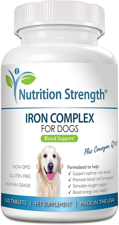 Nutrition Strength Iron for Dogs with Anaemia – Blood Health Support, 120 Chewable Tablets