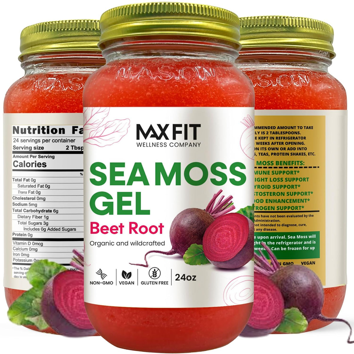 Sea Moss Gel Raw (12 Flavours) 710ml Wildcrafted Gold Sea Moss Gel from Saint Lucia | 92 Vitamins and Minerals | Pure Raw+Non-GM | Vegan Superfood - görsel 6